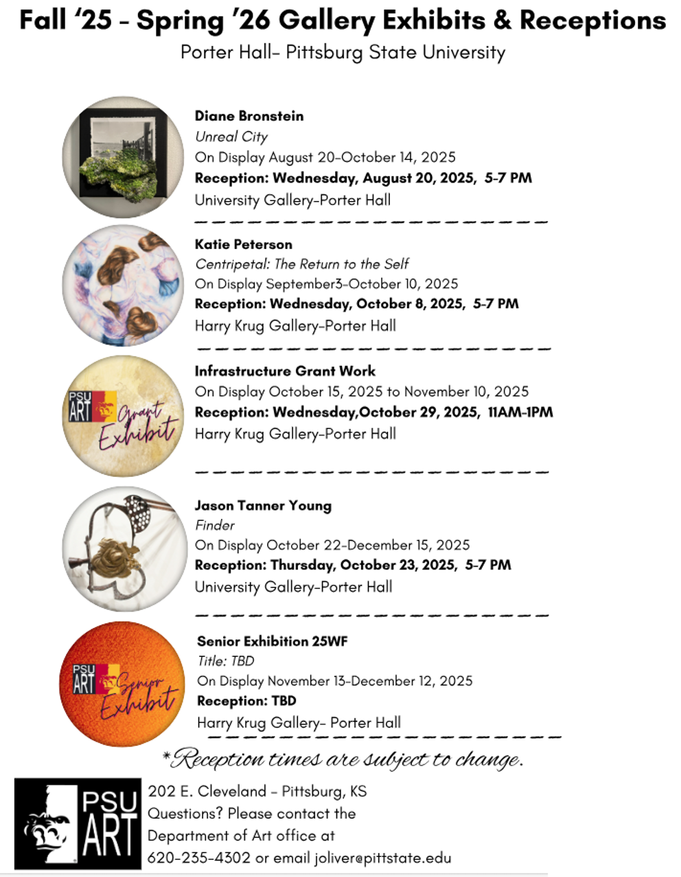 Fall 2025 Art Exhibits